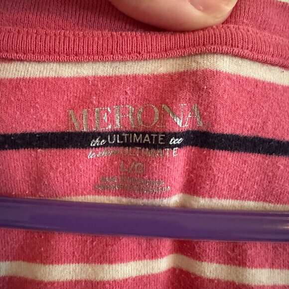 Pink Striped Merona the ULTIMATE tee - Picture 2 of 5